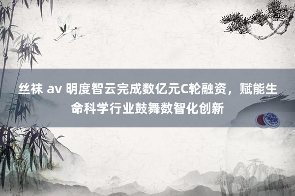 丝袜 av 明度智云完成数亿元C轮融资，赋能生命科学行业鼓舞数智化创新